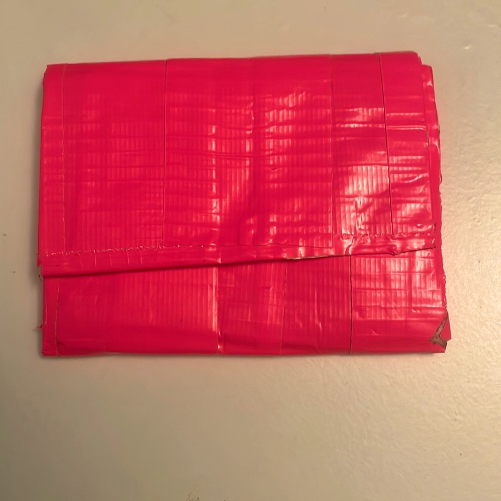 duct tape wallet with two pockets and one coin pocket